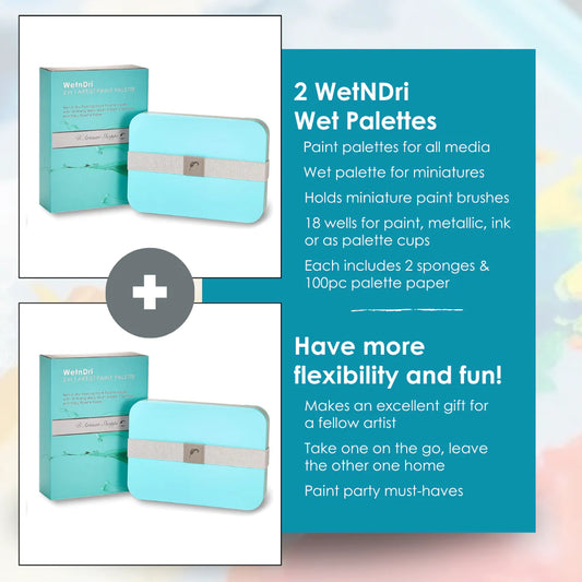 WetNDri Wet Palette - 2 Pack
