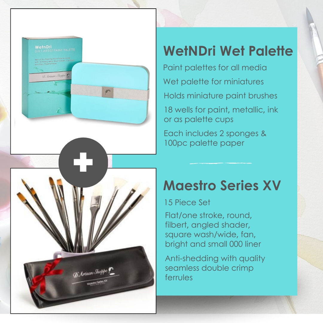 WetNDri Wet Palette + Maestro Series XV