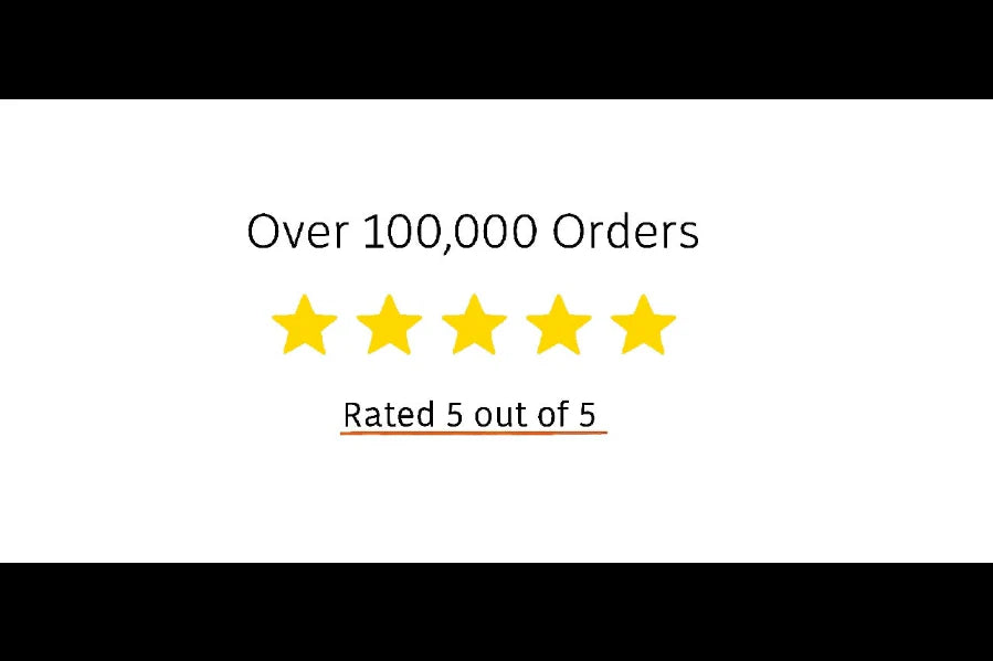 100K+ orders with 5-star customer rating badge