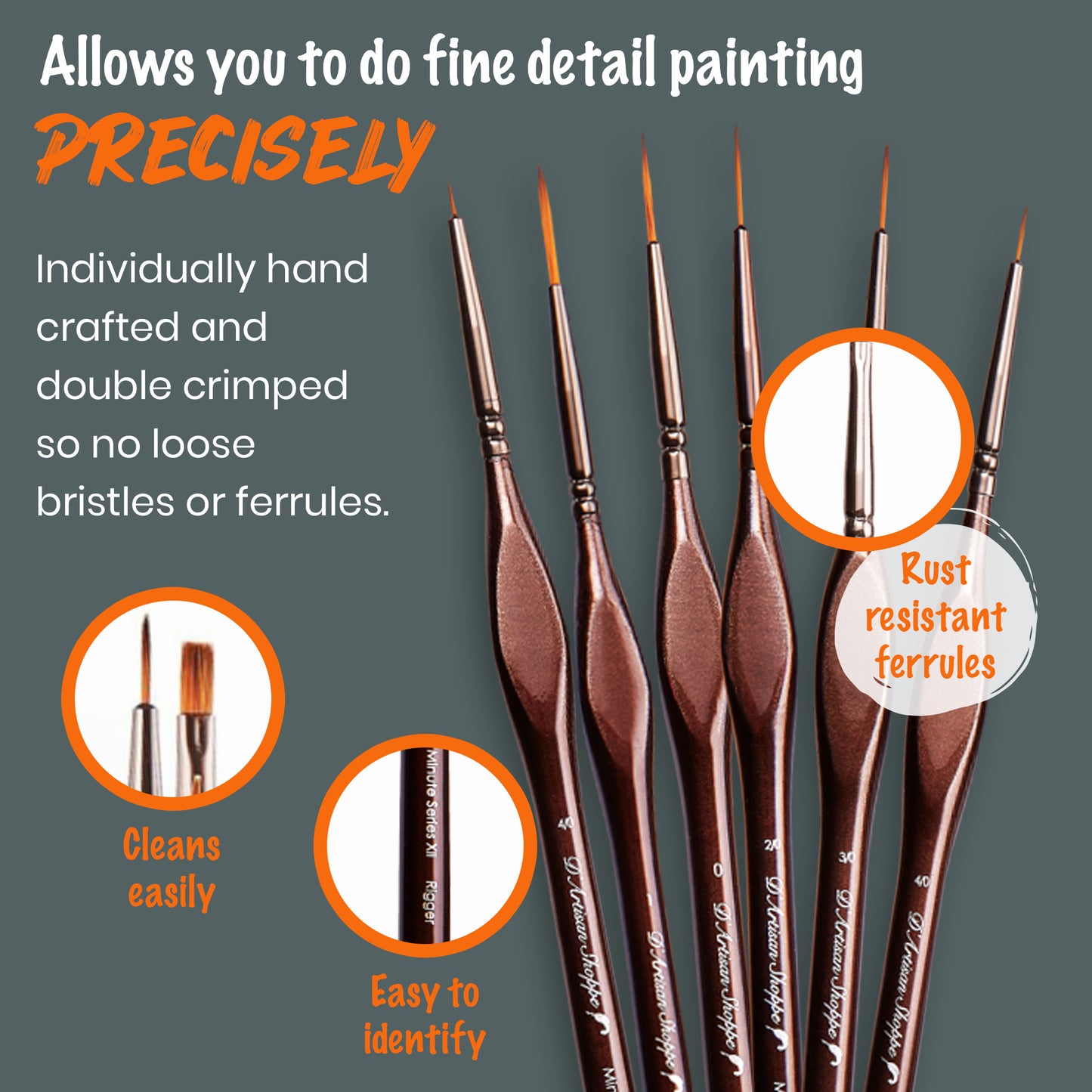 D'Artisan Shoppe Miniature Brushes: Synthetic Hobby Brush Review - Tangible  Day