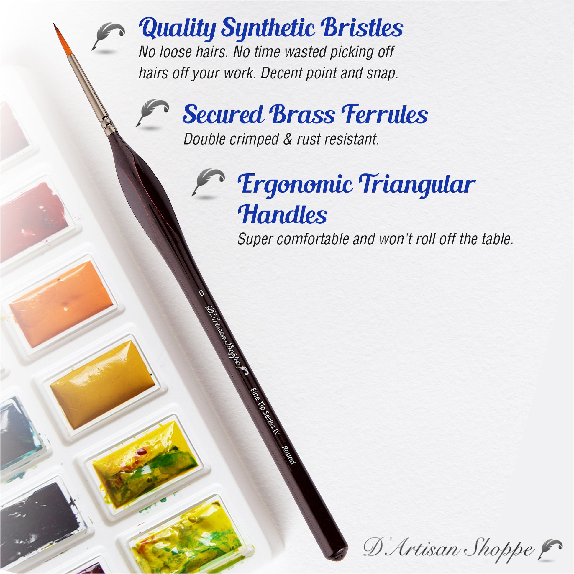  Micro Paint Brush Detail Set - Ultra Fine Tip Thin