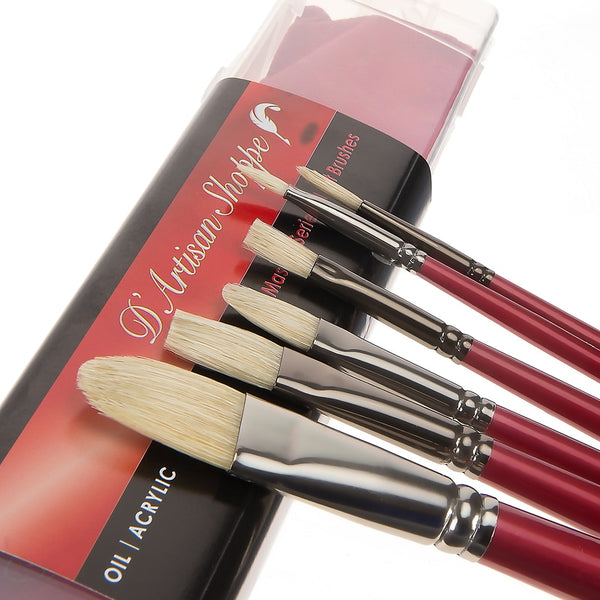 Artmaster Oil Fine Detail Miniature Brush Set Of 6 I Paintbrushes I Art Supplies